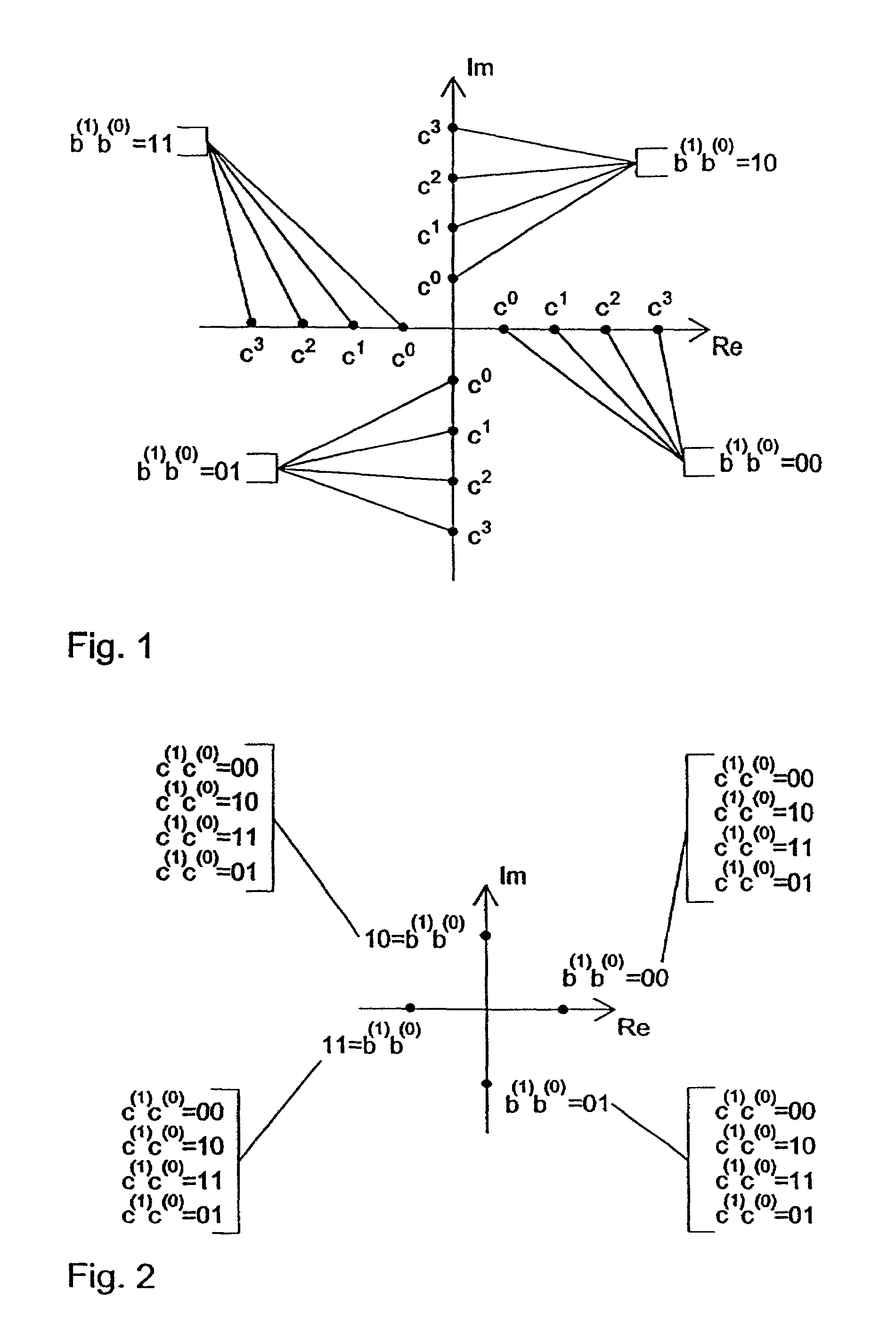 Method and device for transmitting information symbols using a plurality of carriers and method and device for receiving information symbols