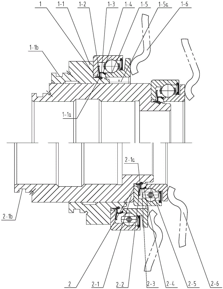 Dry-type double-clutch combined release bearing