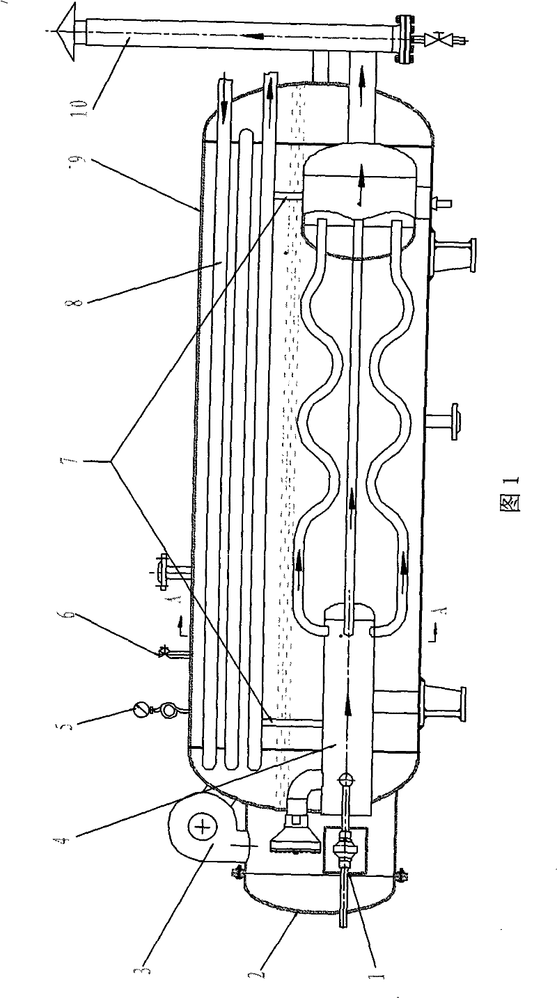 Heat-exchange intensification apparatus and method for indirect medium heating furnace