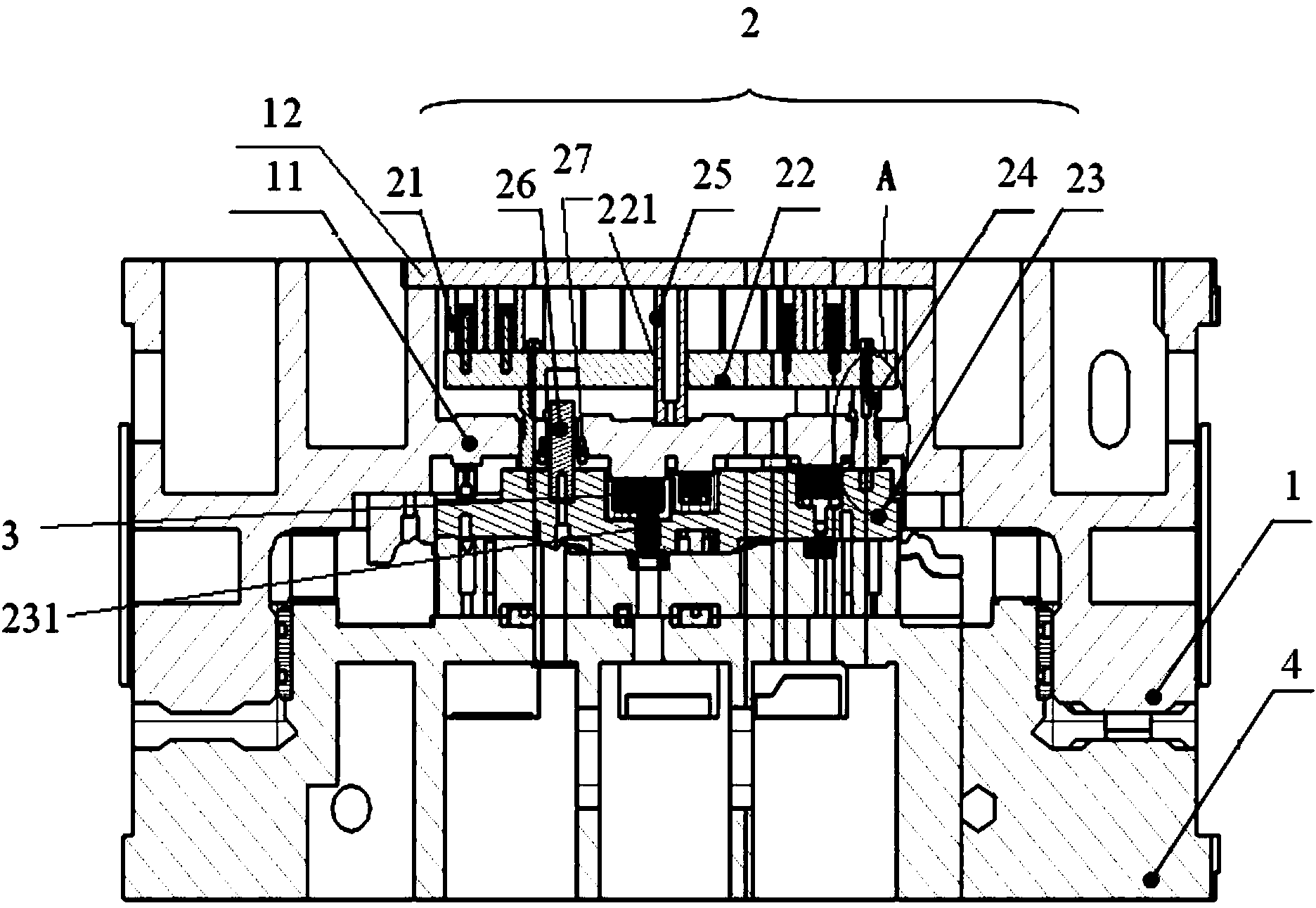 Secondary transmission pressing structure