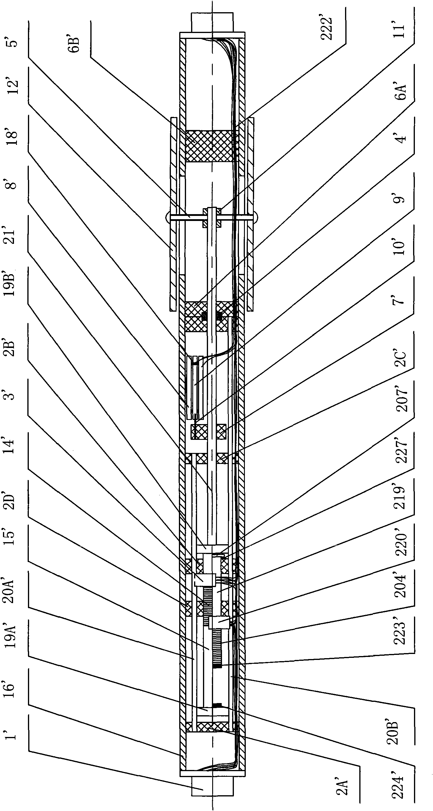 Rod type strata displacement monitor and system