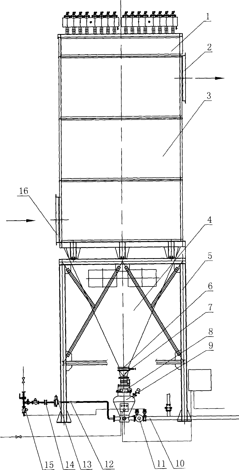 Novel dust-collecting and dust-removing flexible conveying system