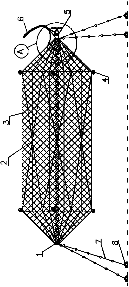 Rotatable self-propulsion-type anti-wind-wave deep water cage