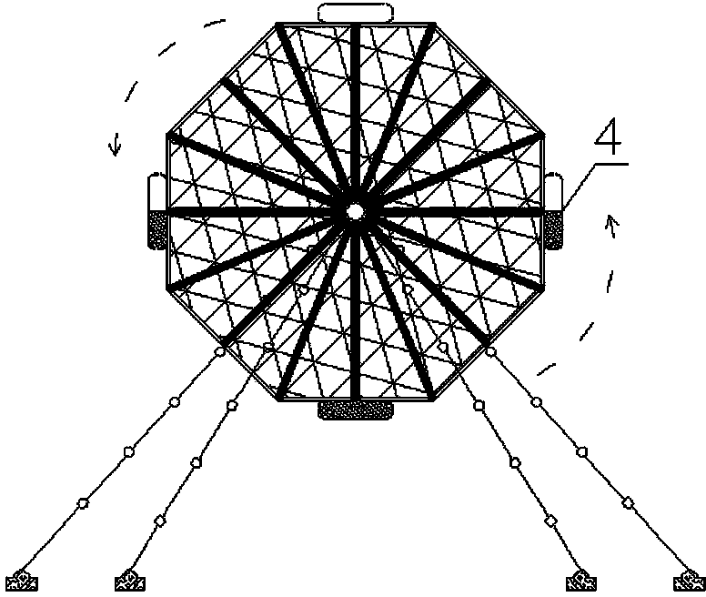 Rotatable self-propulsion-type anti-wind-wave deep water cage