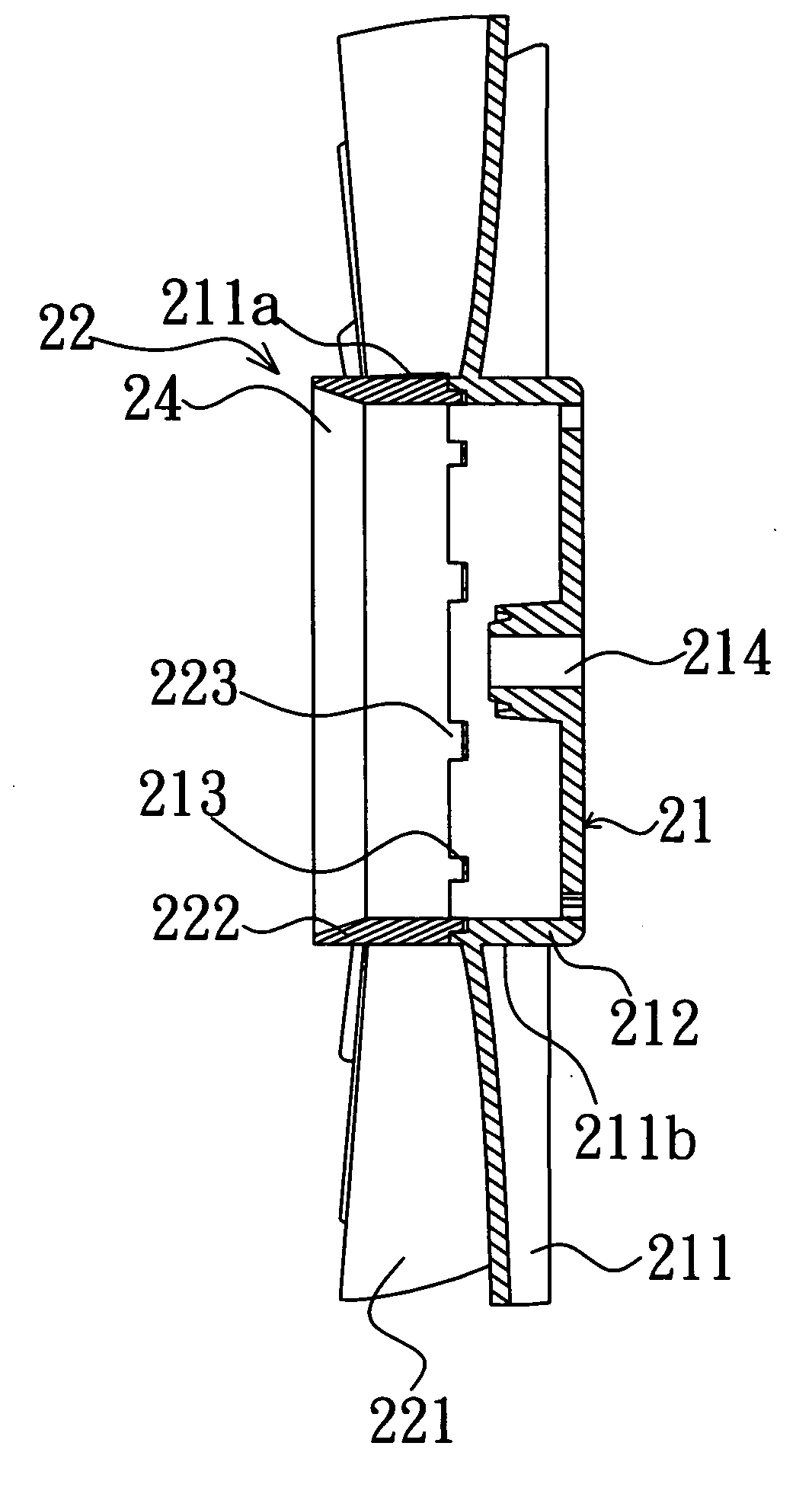 Combination type fan leaves structure