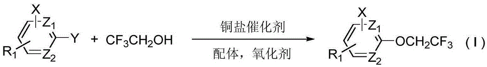 Method for preparing aryl trifluoroethoxyl ether