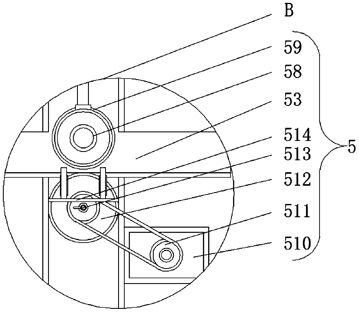 Rolling processing device of pole pieces for processing of lithium ion battery
