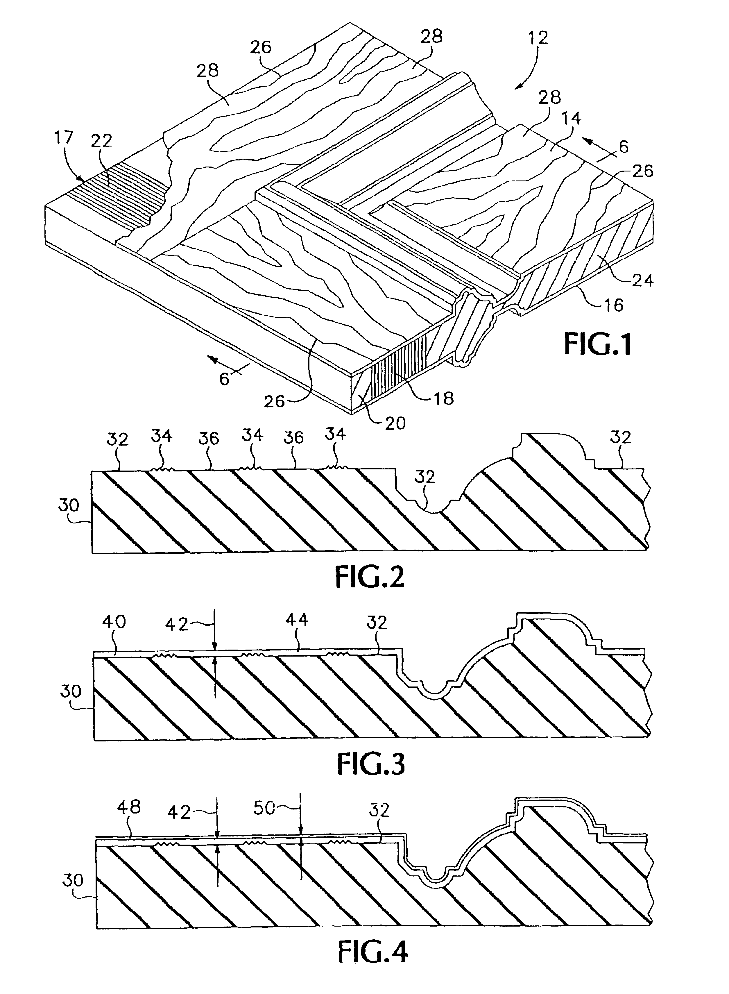 Articles of composite structure having appearance of wood