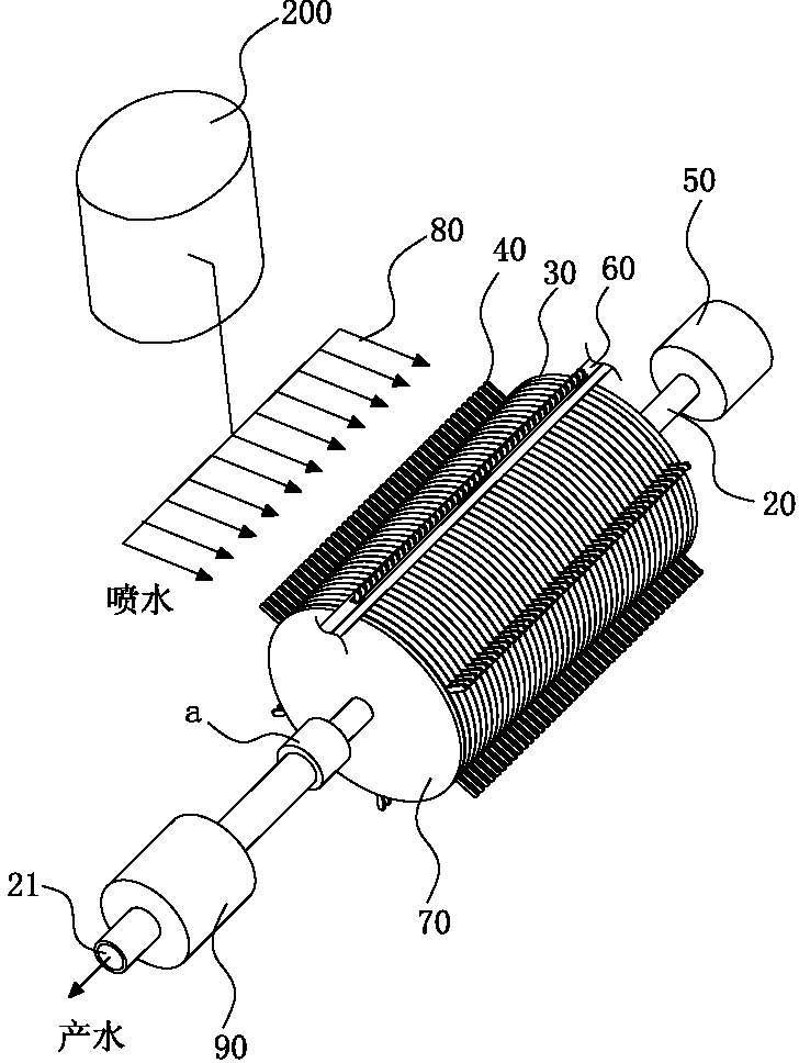 Filter membrane cleaning system for water treatment equipment