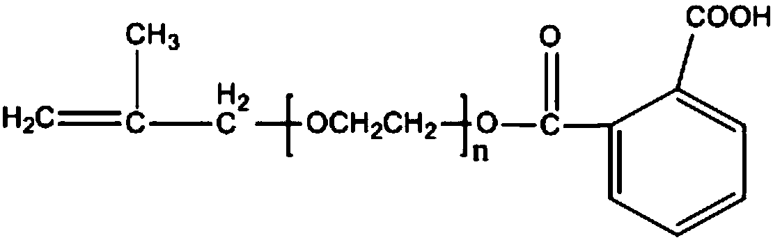Phthalic anhydride-modified polycarboxylic acid water reducing agent and preparation method thereof