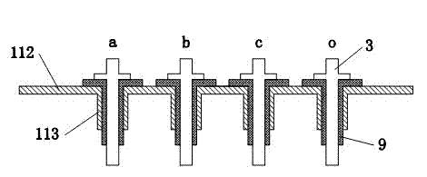 Vertical column type transformer