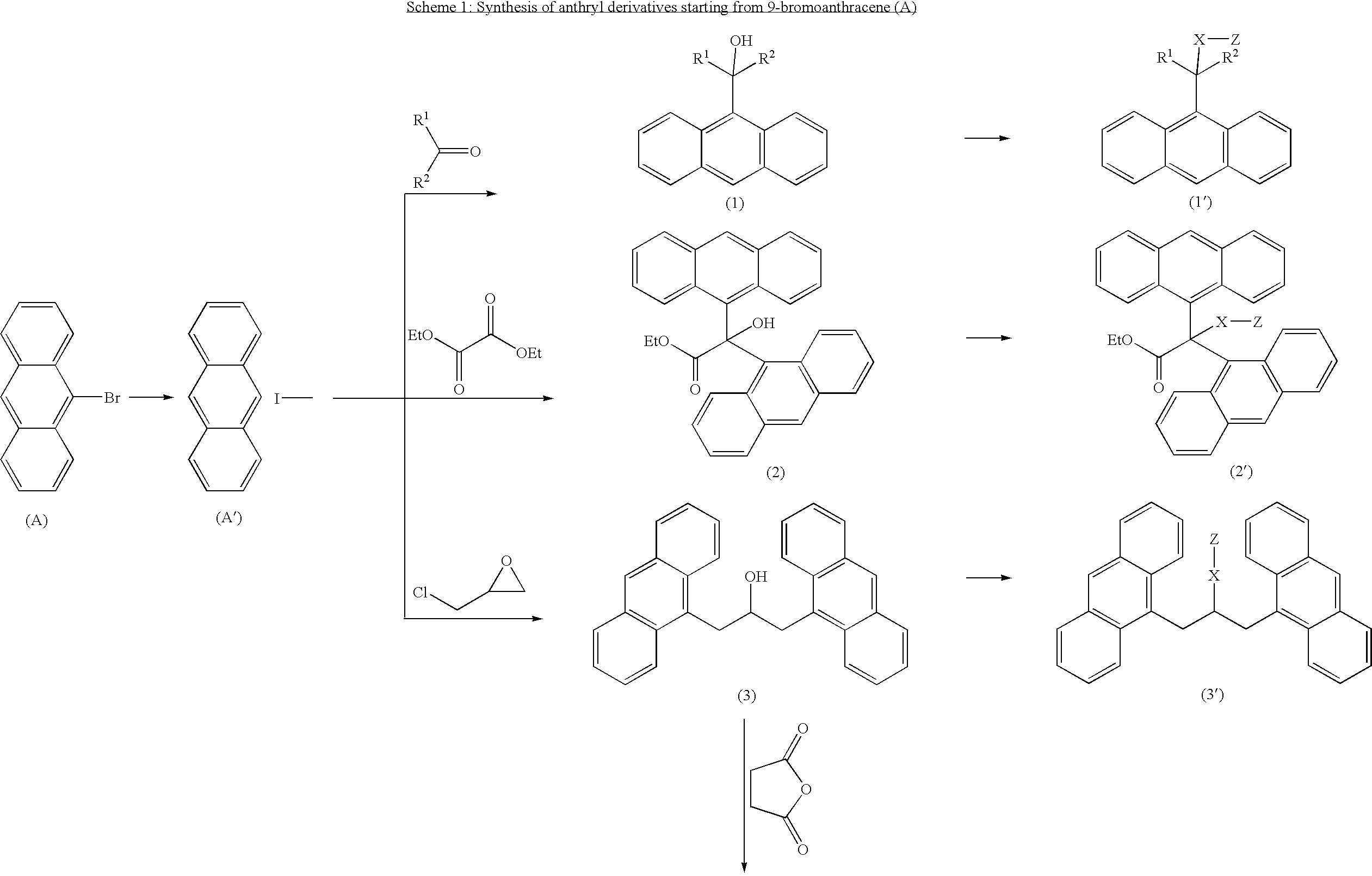 Polycarbocyclic derivatives for modification of resist, optical and etch resistance properties