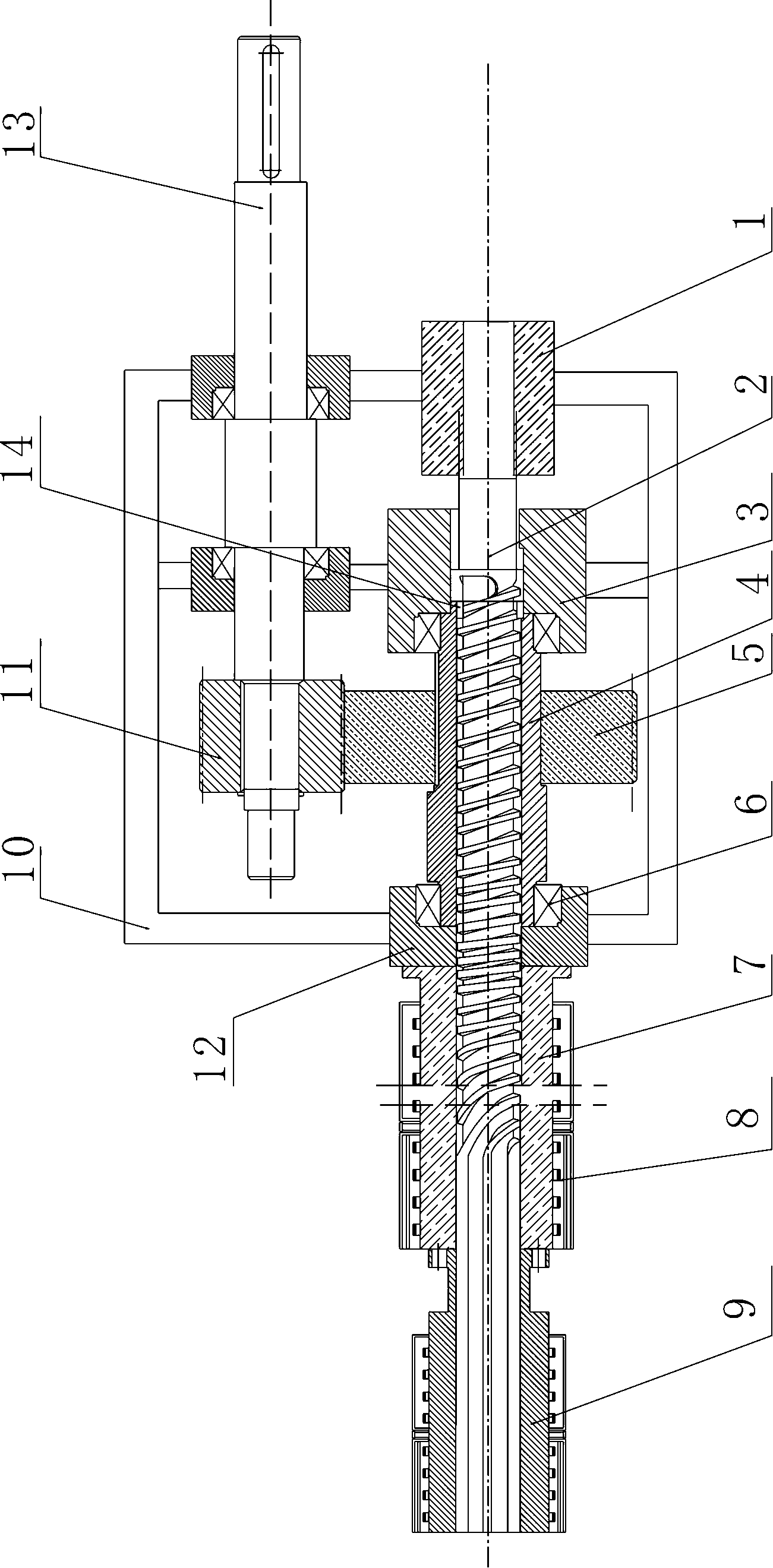 Method and equipment for simultaneously forming multiple high polymer thin bars by single screw machine barrel