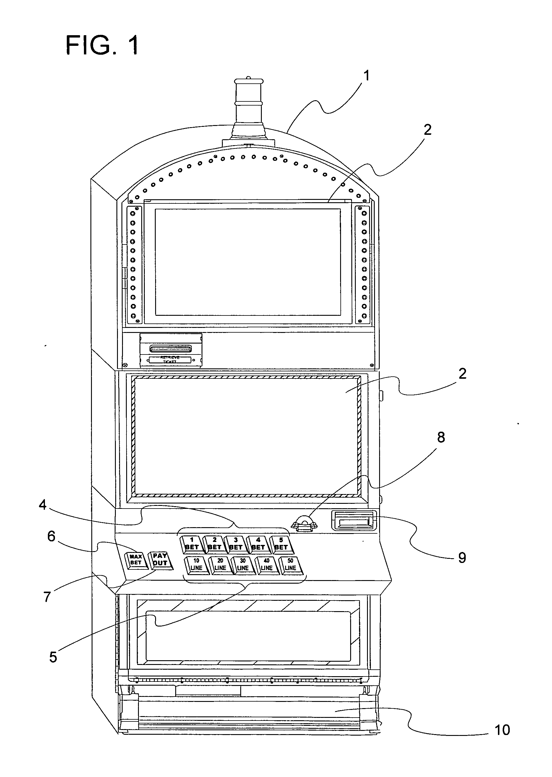 Gaming machine with extensive symbols
