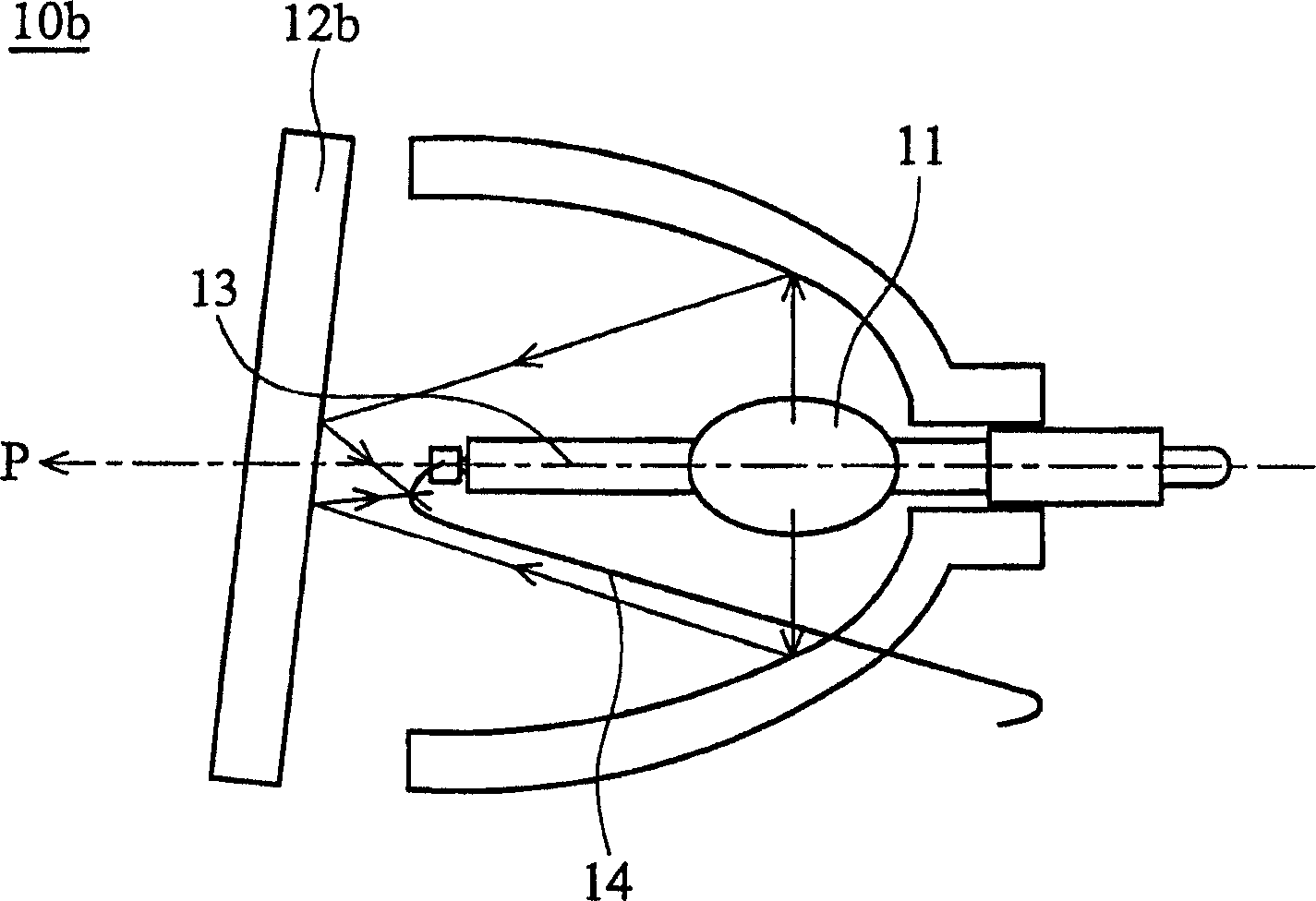 Projection display device, lighting device and temperature measuring method thereof