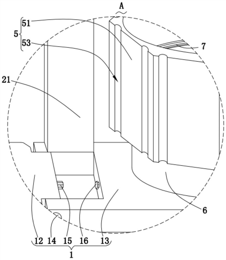 Leakage-proof structure connecting piece of elephant trunk