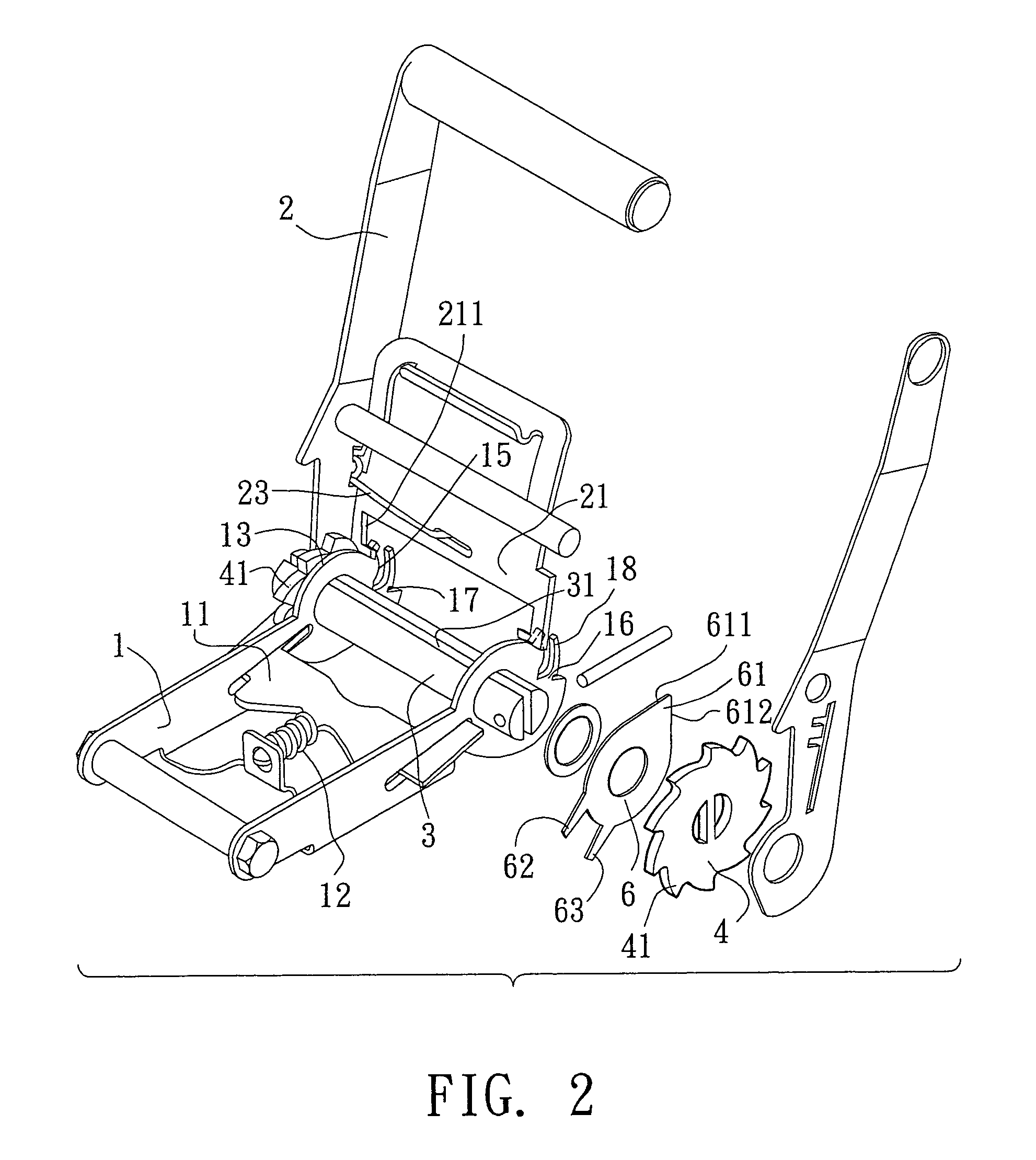 Belt reel assembly for fastening goods on a truck