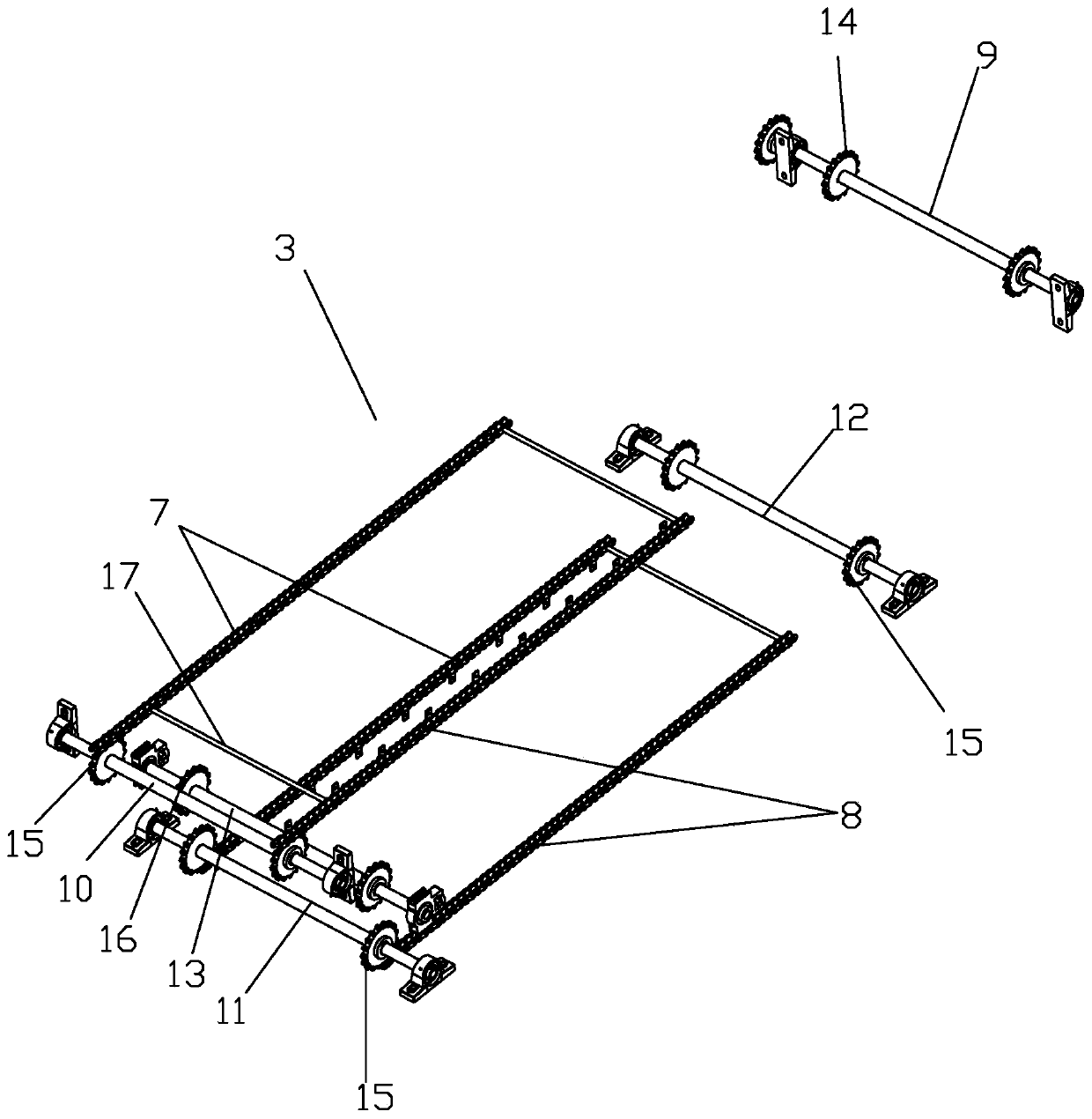 Automatic cocoon harvesting machine used for industrialized rearing