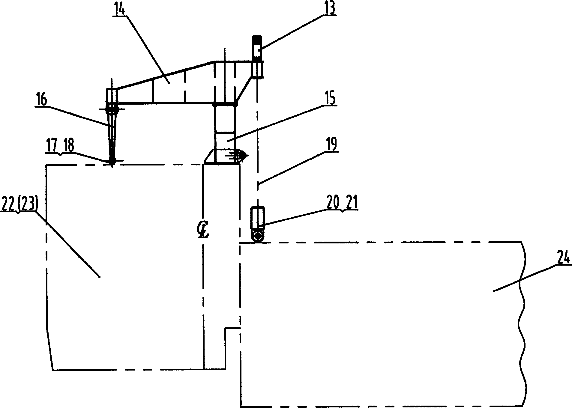 Method and apparatus for assembly of portal crane in shipbuilding