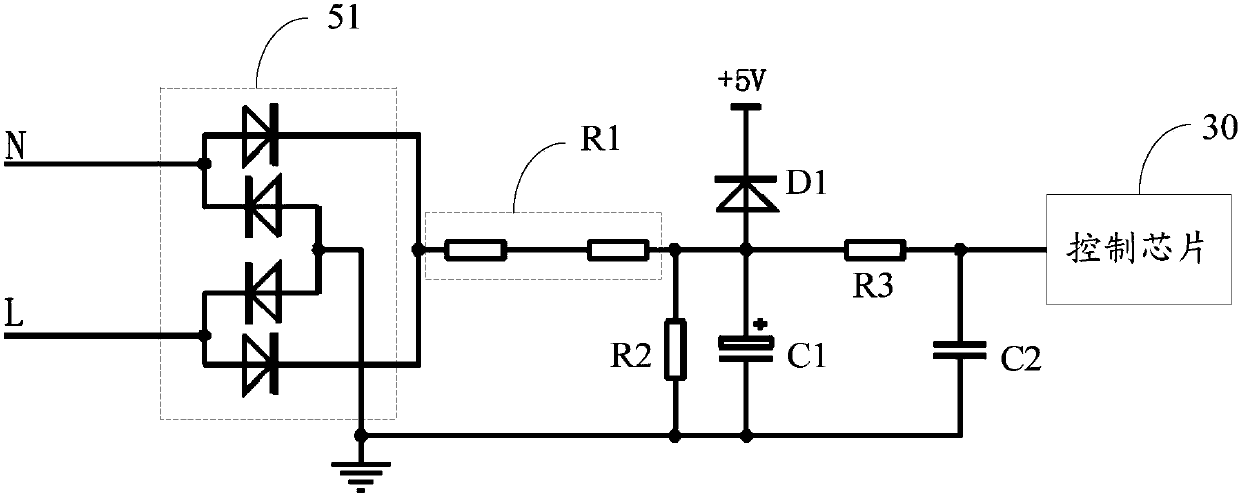 Heating control circuit and wall breaker