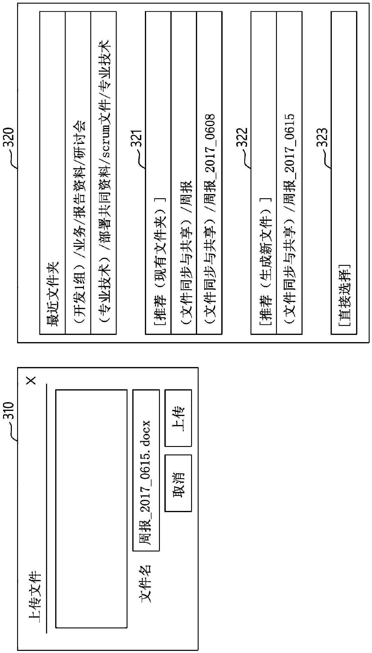 Folder recommending method and apparatus thereof