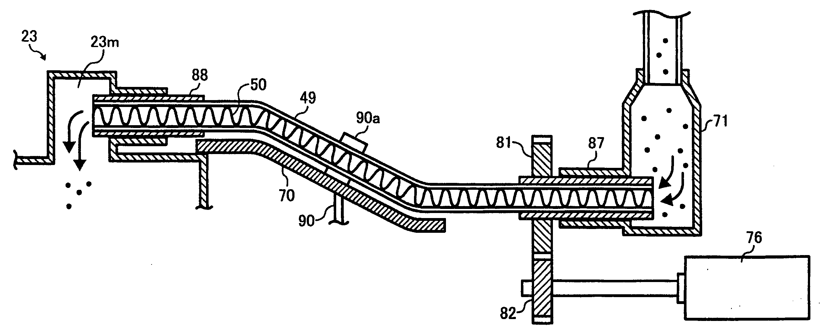 Image forming apparatus having an improved developer conveying system