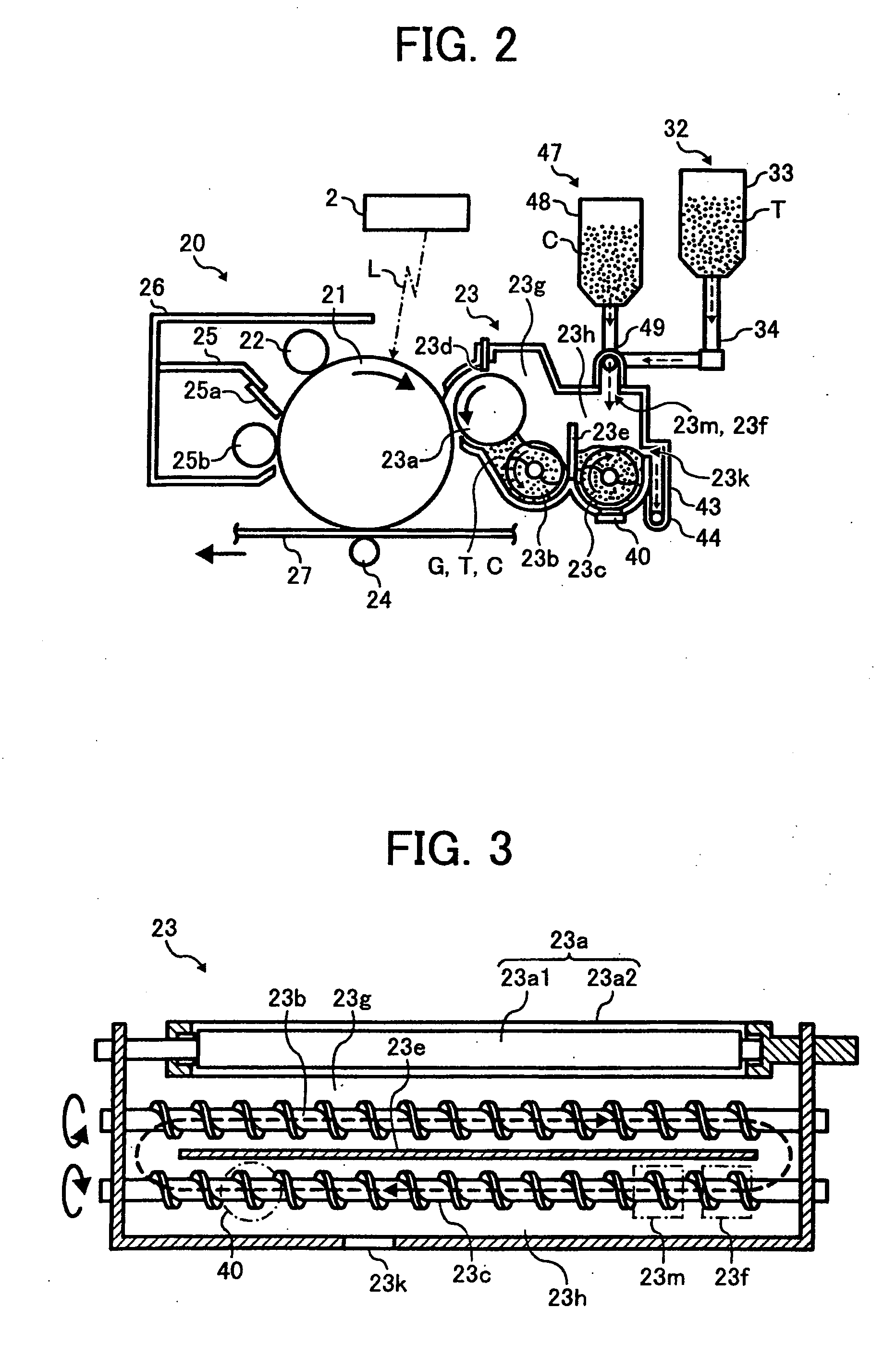 Image forming apparatus having an improved developer conveying system