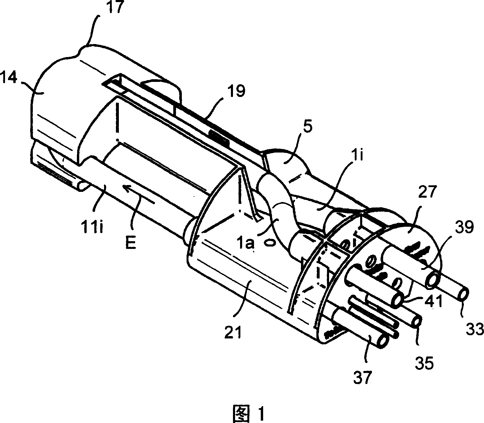 Cassette for irrigation or aspiration machine for endoscopy