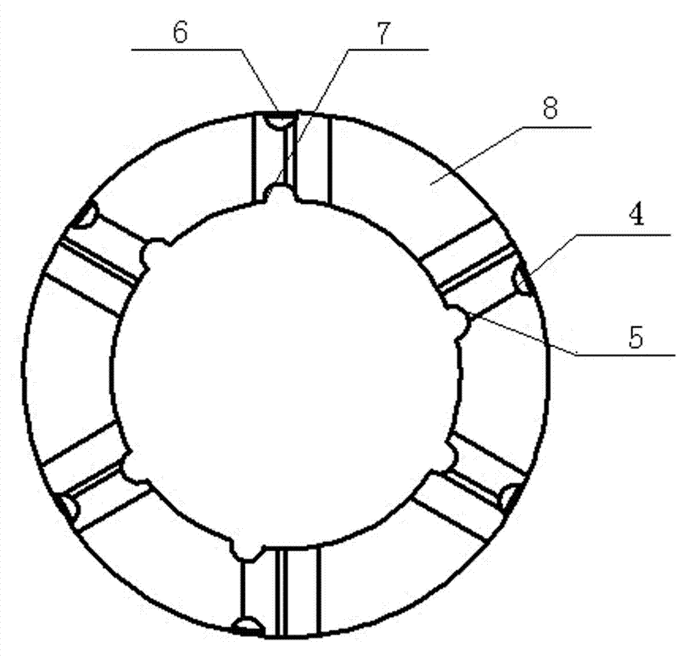 Half-funnel-type nozzle double-layer water channel diamond-impregnated bit