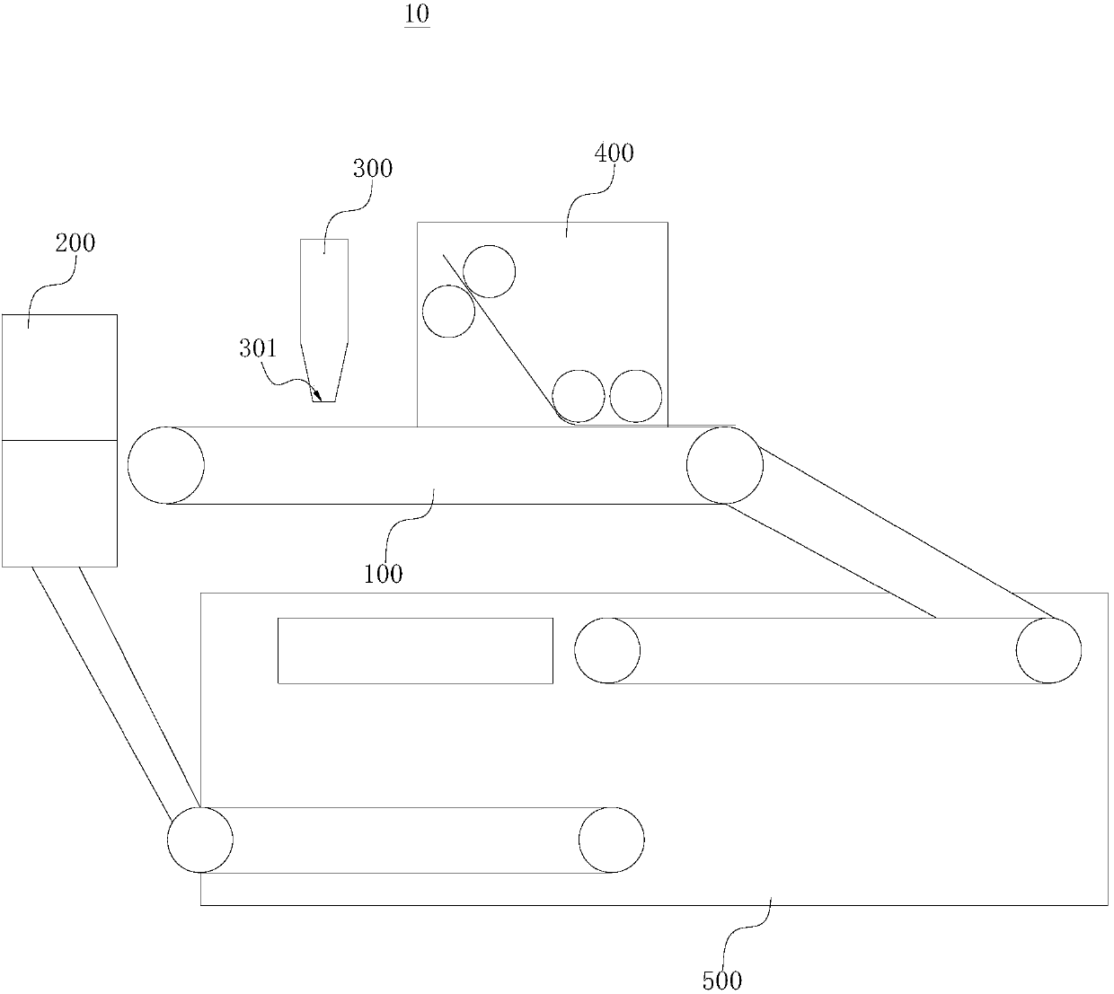 Woven bag double-sided laminating apparatus and woven bag processing system