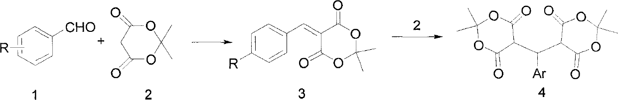 Preparation method of 5-( arylmethylene) meldrum's acid