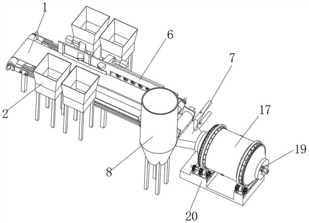 Cemented sand and gravel mixing device