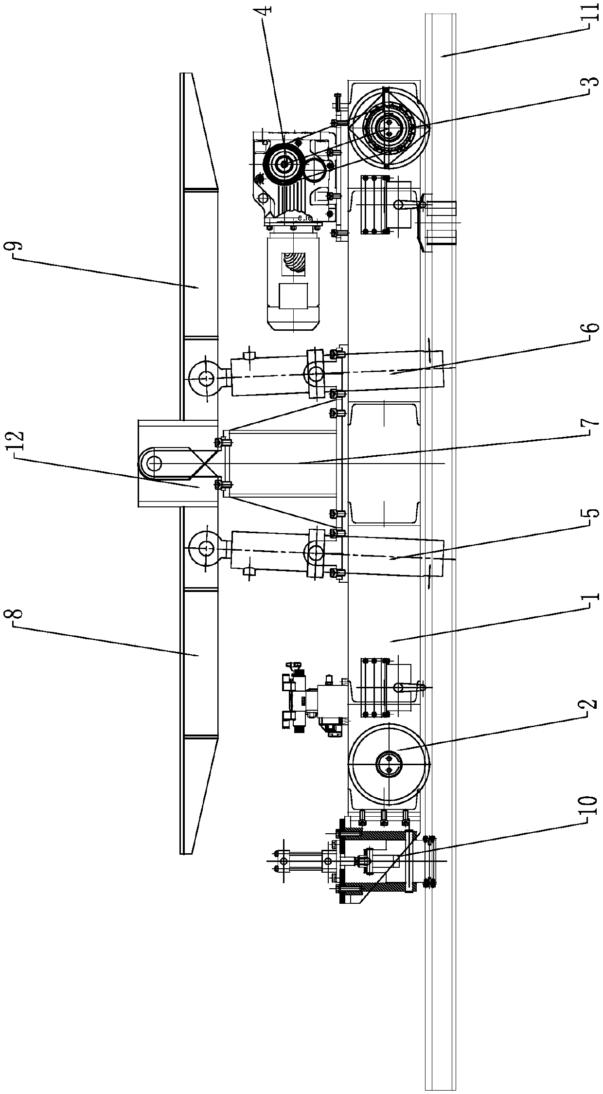 Automatic steel tube bundle overturning mechanism