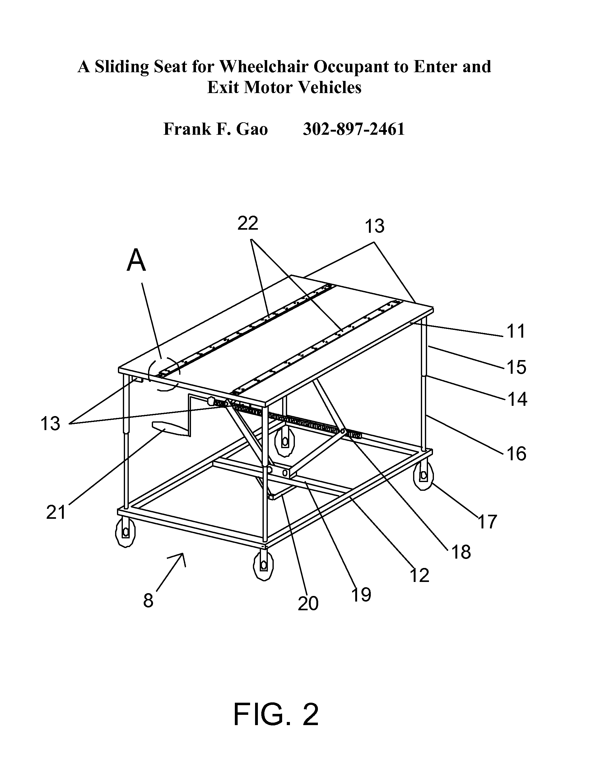 Sliding Seat for Wheelchair Occupant to Enter and Exit Motor Vehicles