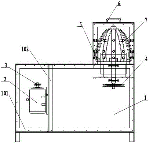 A rubbing garlic peeling machine