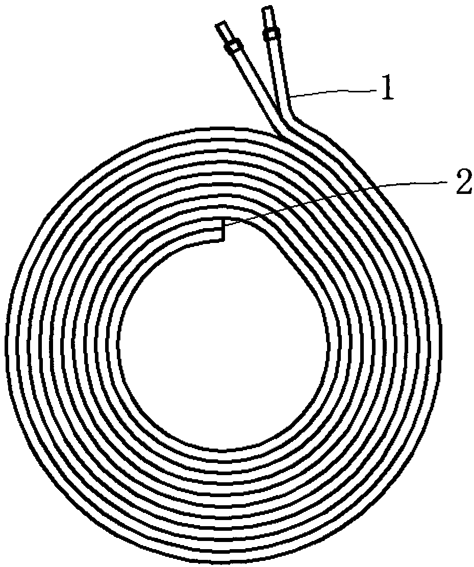 Double-rectangular copper pipe coiling water-cooling disk