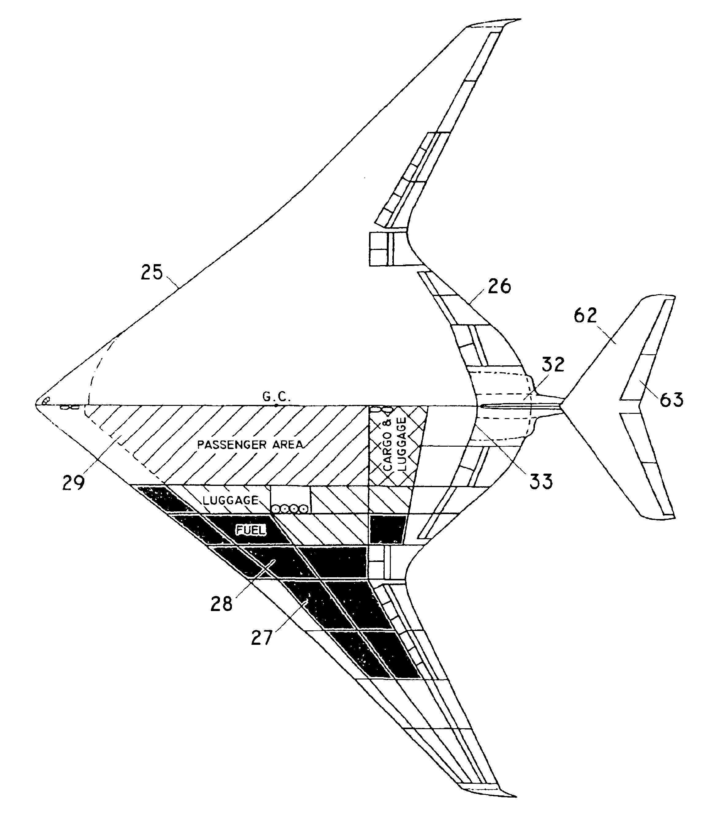 Tailed flying wing aircraft