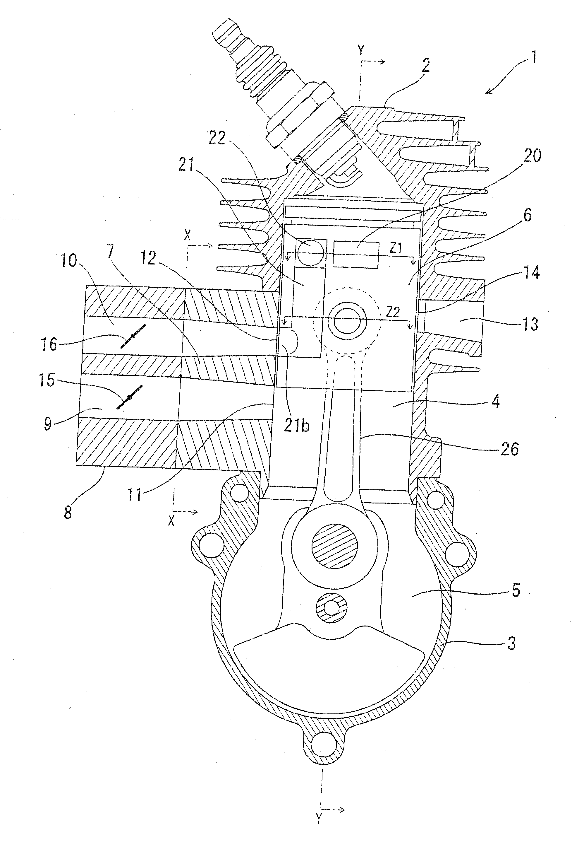 Stratified Scavenging Two-Cycle Engine