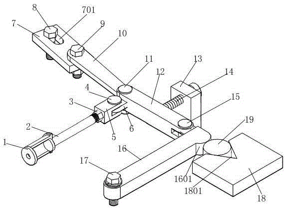 Automatic toggle clamping device