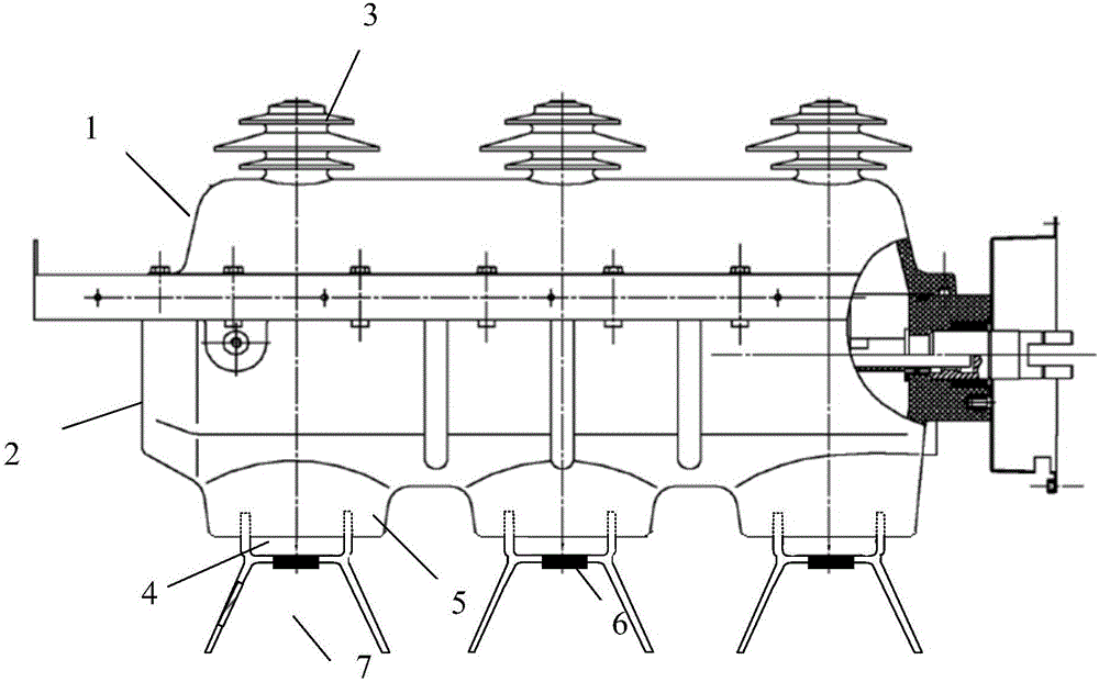 A sulfur hexafluoride load switch