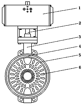 Valve plate of butterfly valve based on reduction of cavitation damage