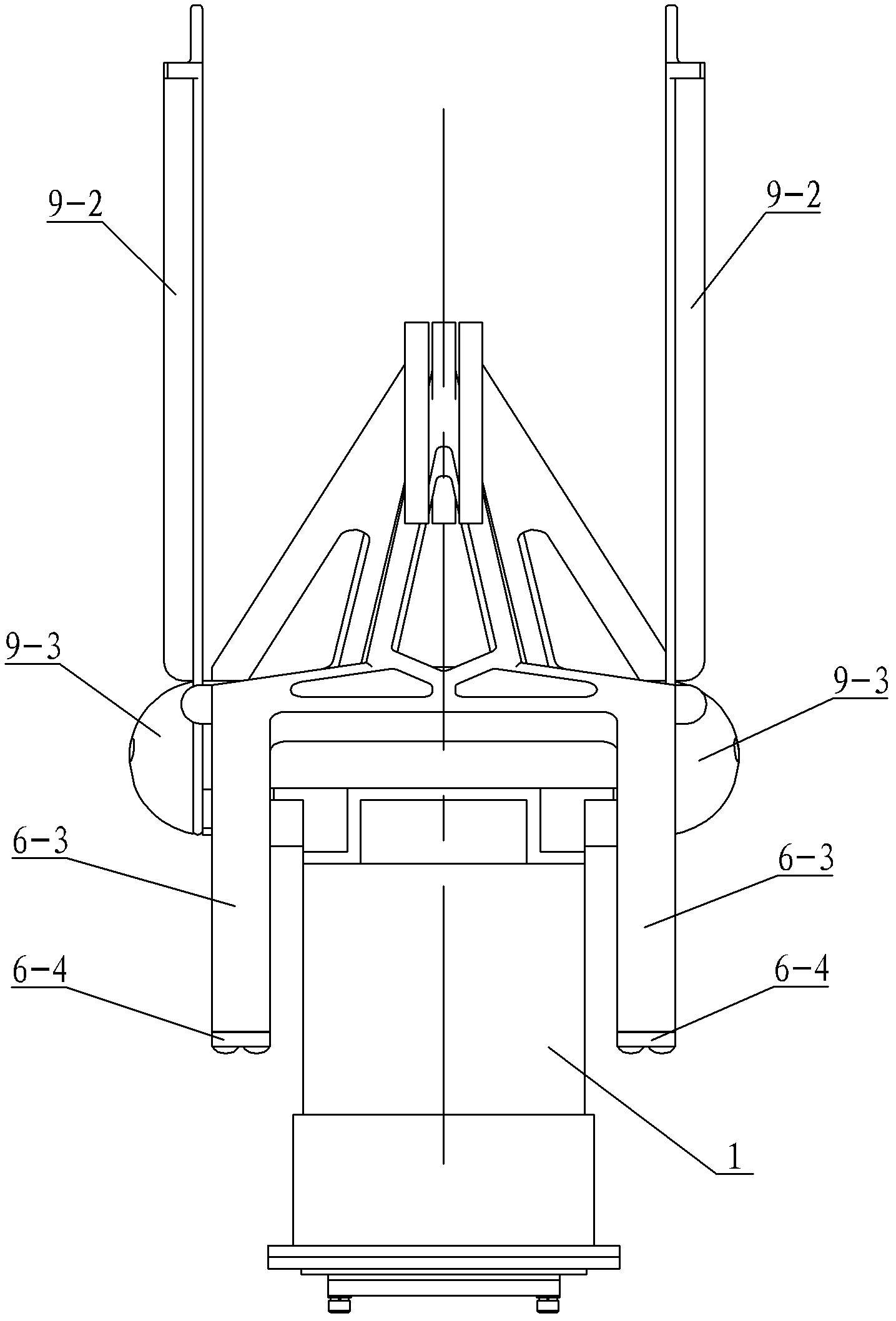 Three-finger capture positioning mechanism