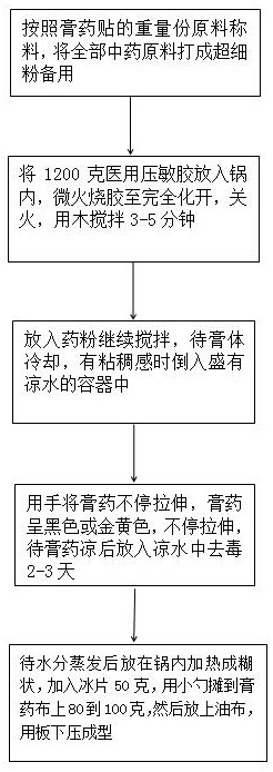 Plaster patch for treating femoral head necrosis and shoulder, neck, waist and leg pain and preparation method