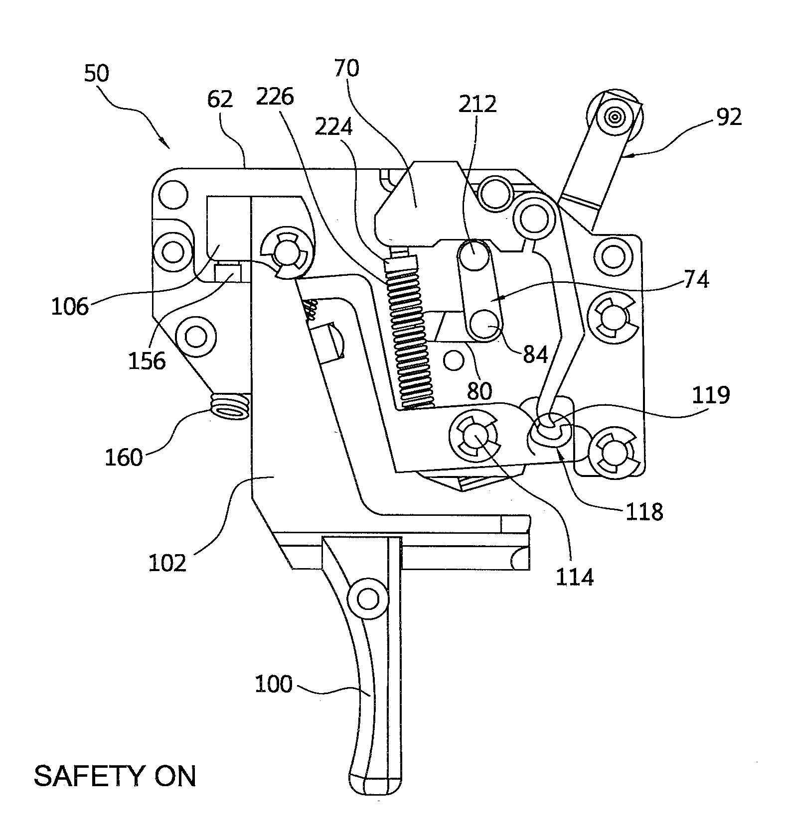 Drop-in Adjustable Trigger Assembly with Camming Safety Linkage