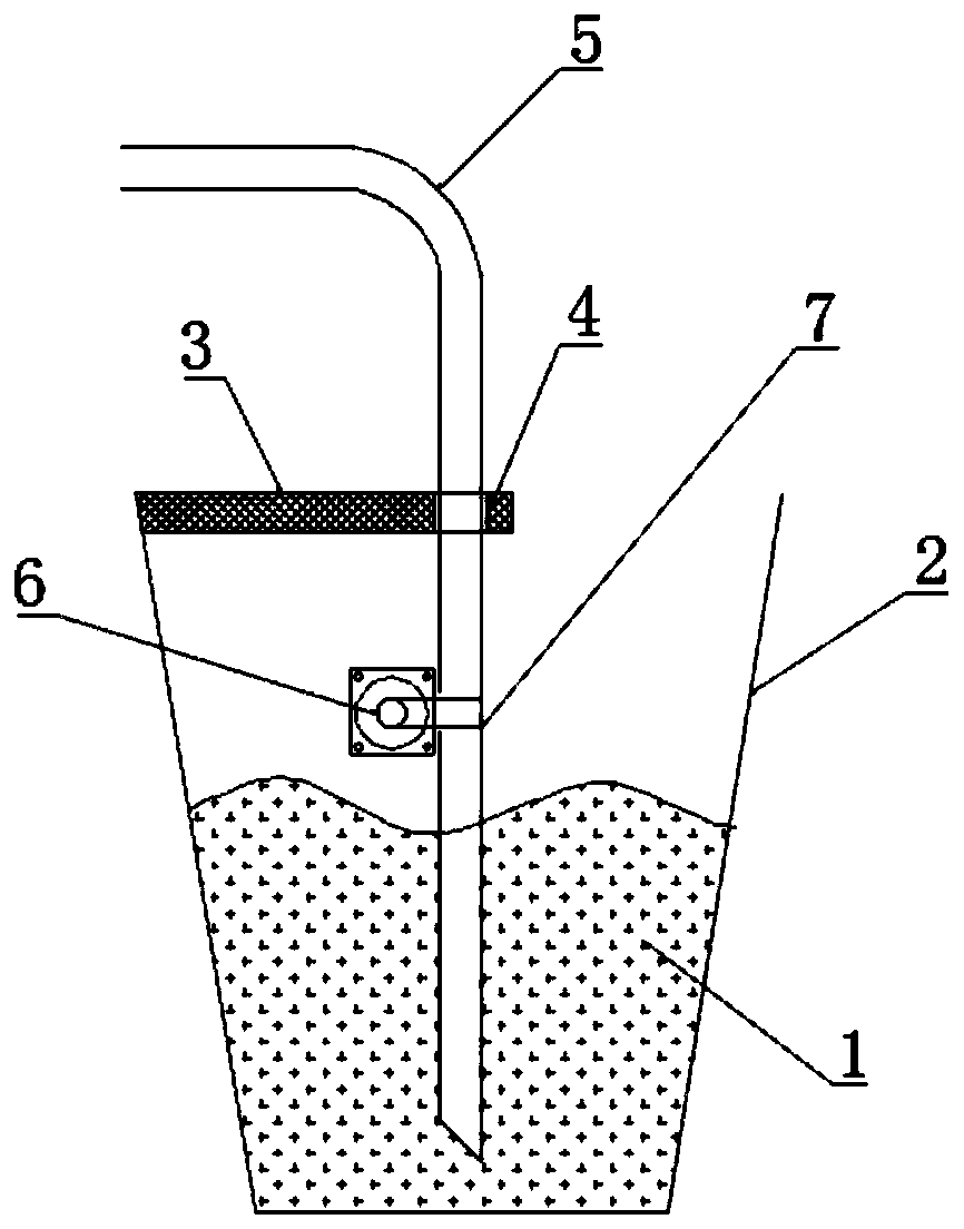 Material storage mechanism of suction machine