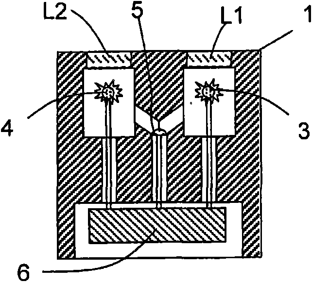 Turbidity measuring device and a method for determing a concentration of a turbidity-causing material