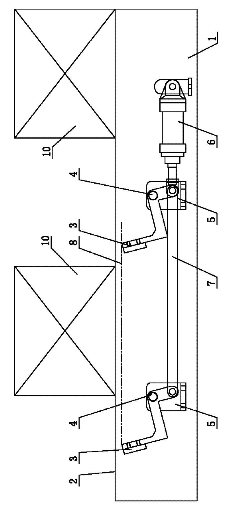 Pneumatic stopping structure
