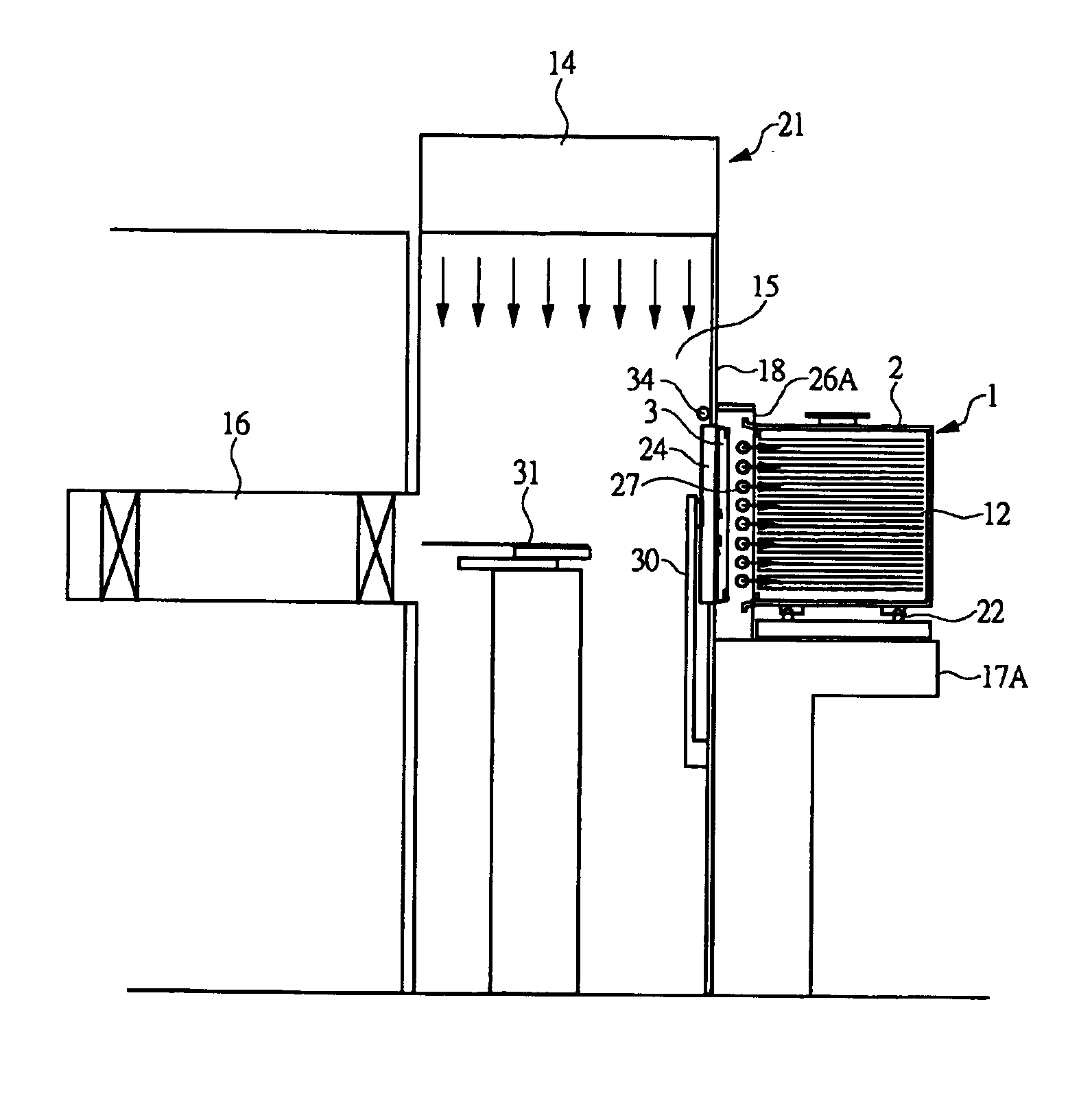 Method of purging wafer receiving jig, wafer transfer device, and method of manufacturing semiconductor device