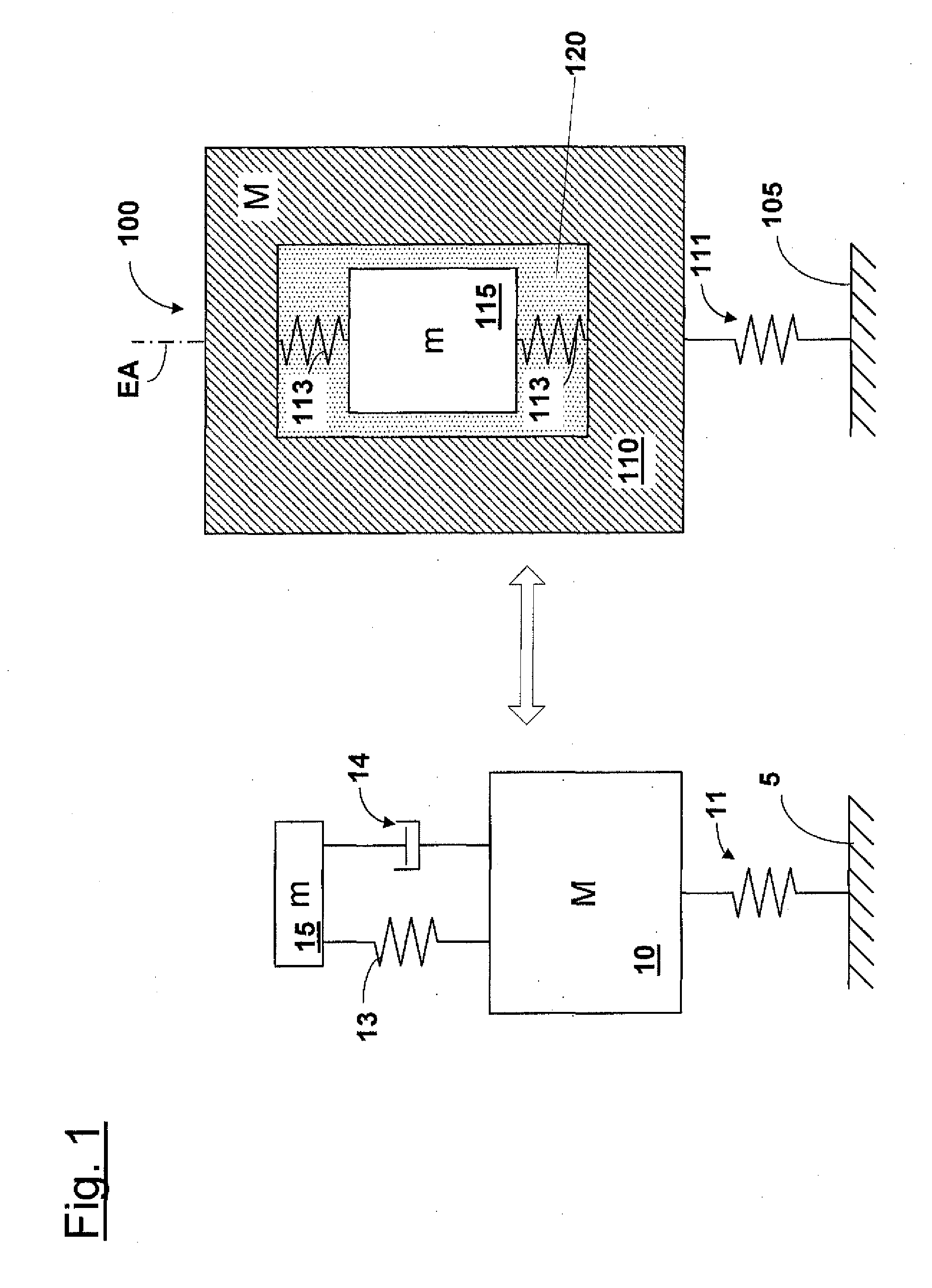 Damping arrangement for dissipating oscillating energy of an element in a system, more particularly in a microlithographic projection exposure apparatus