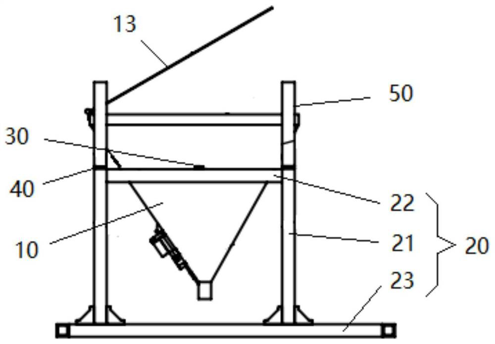 Hopper device and overwater bait casting equipment